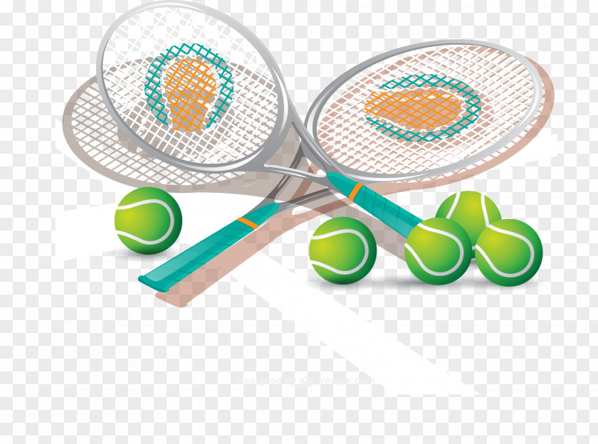 Badminton On The Court Racket Rakieta Tenisowa Tennis Ball PNG