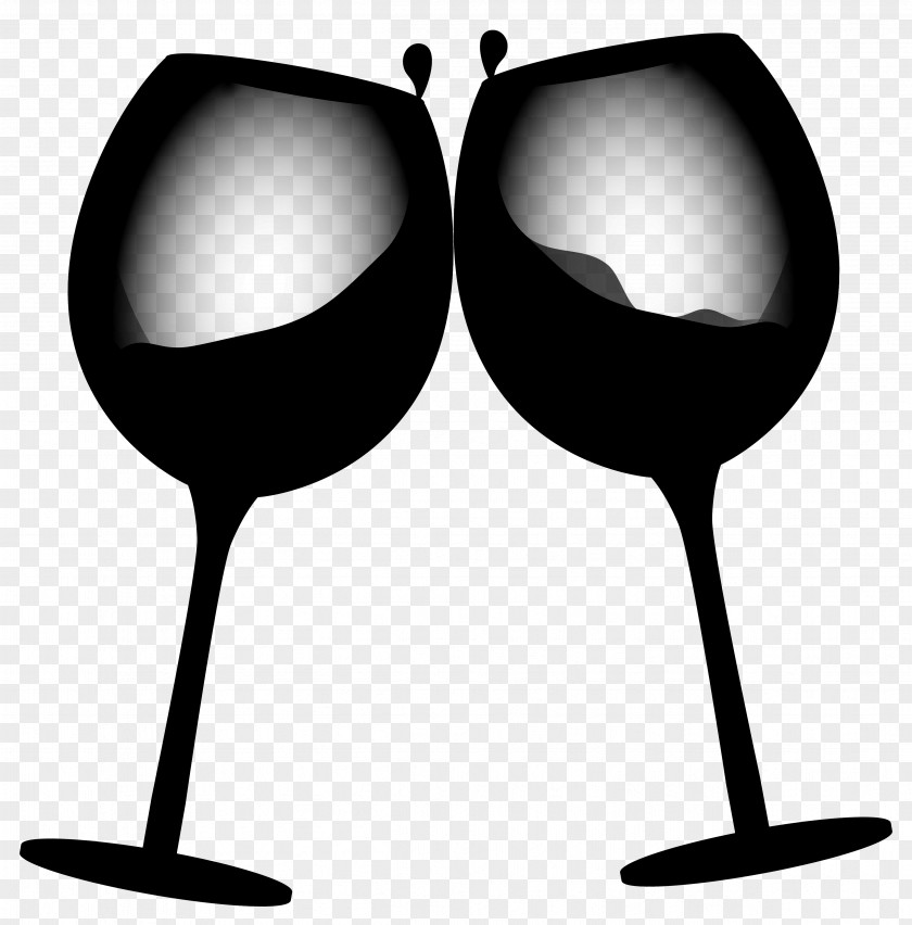 Blackandwhite Glasses Wine Glass PNG