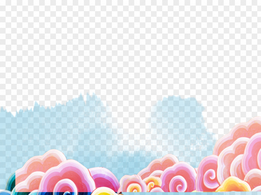Clouds Frame Poster Wallpaper PNG