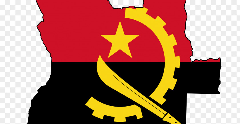 Flag Of Angola National Map PNG