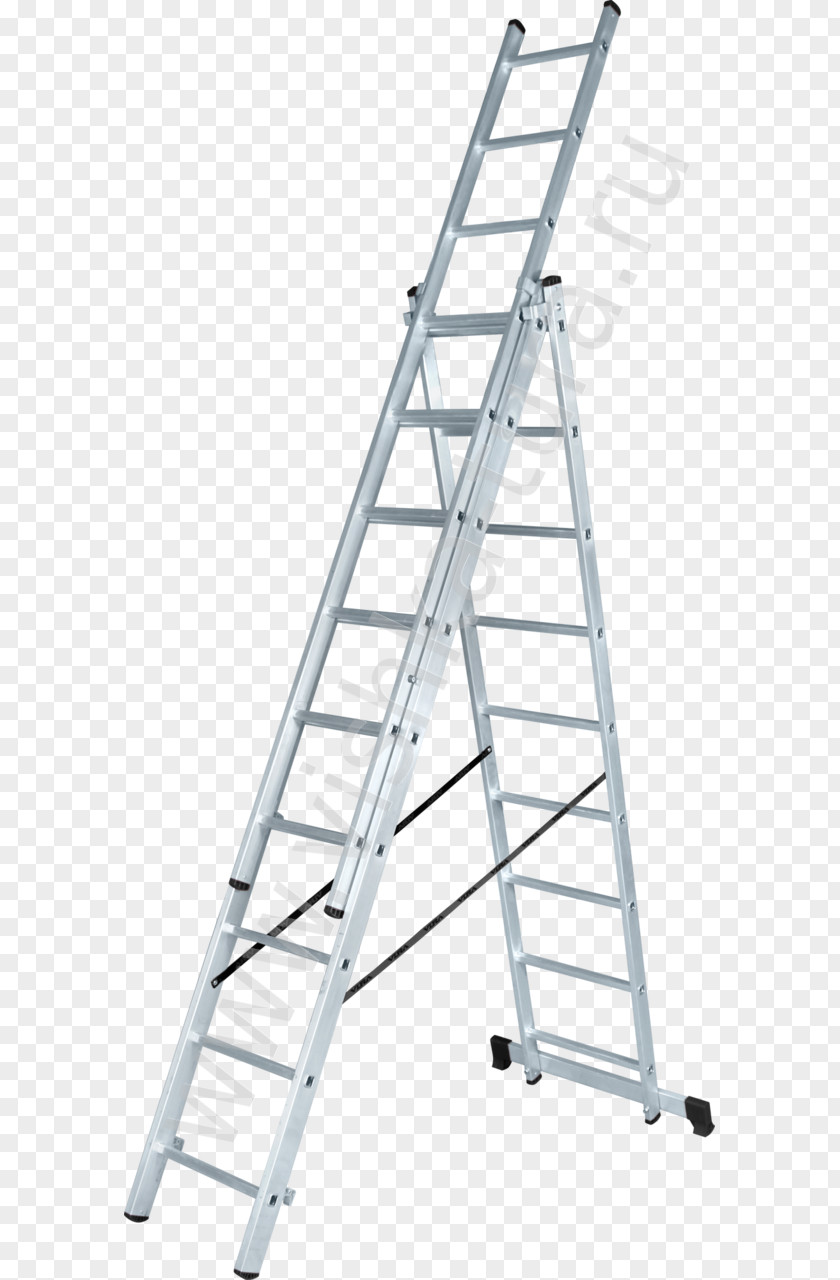 Ladder Hailo Combi 3 Section Capacity 150kg Rungs And Scaffolding Stairs PNG