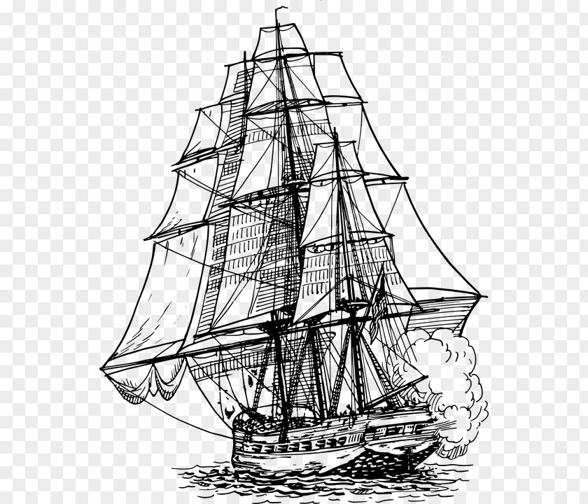 Ship Sailing Drawing Clip Art PNG