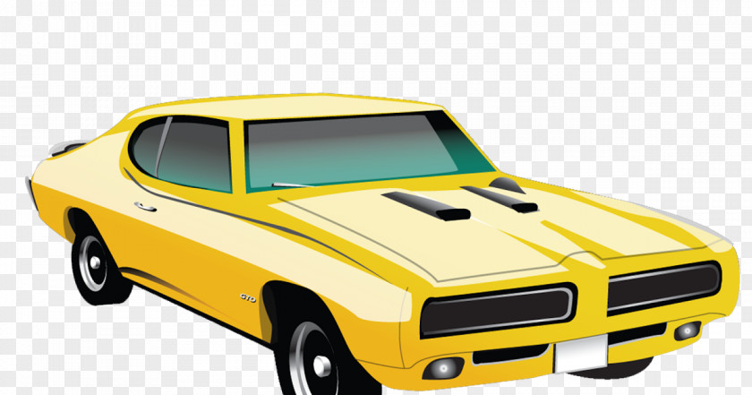 Yellow Car Sports Ford Mustang Pontiac GTO Chevrolet Camaro PNG