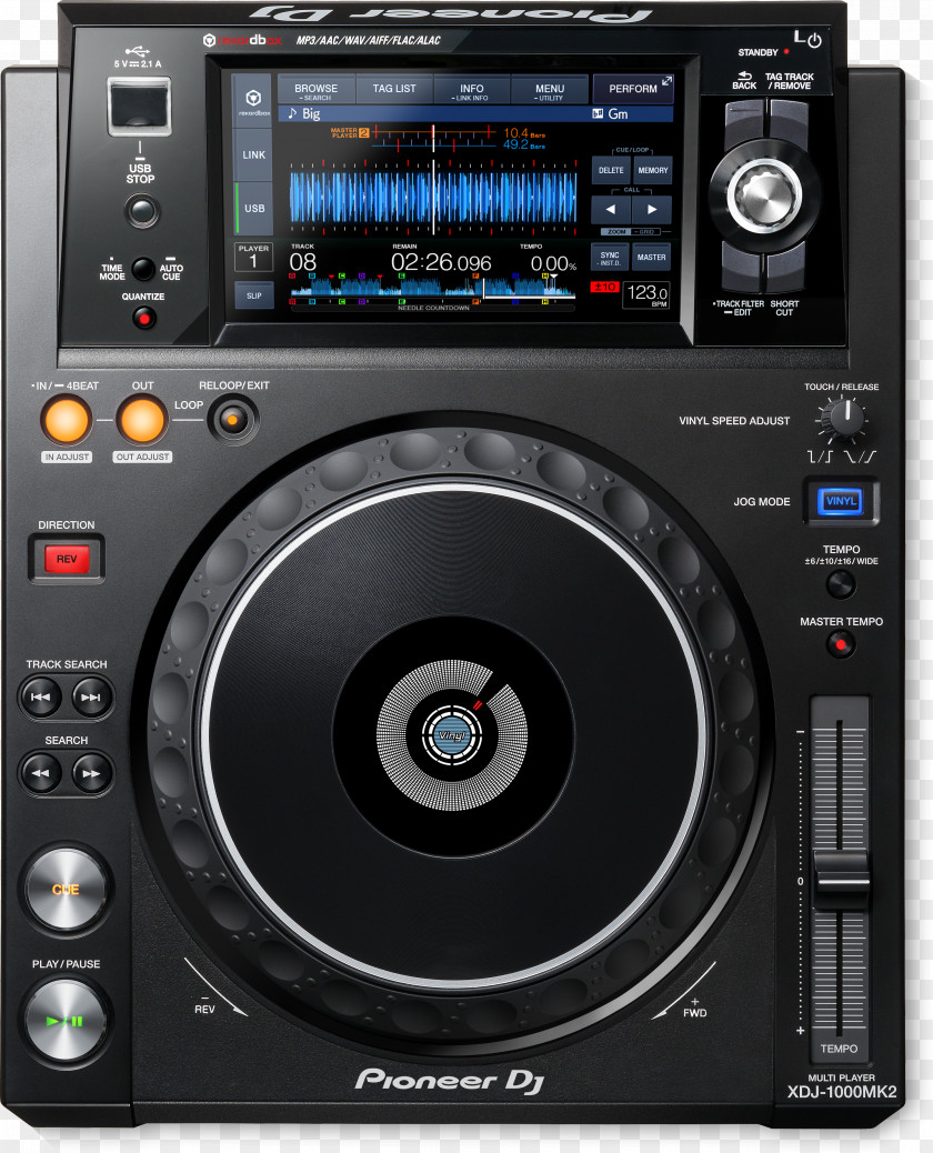 Dj Player Pioneer DJ Disc Jockey DJM XDJ-1000MK2 Digital Performance Multi CDJ PNG