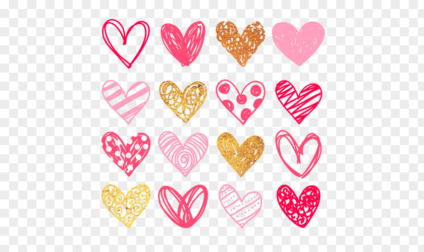 Heart Doodle Drawing Clip Art PNG