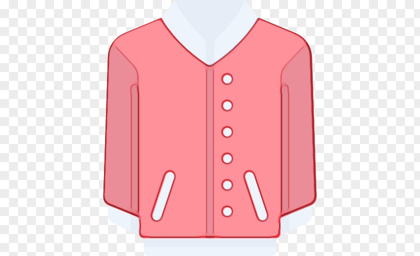 Top Sweater Clothing Pink Outerwear Sleeve Jacket PNG
