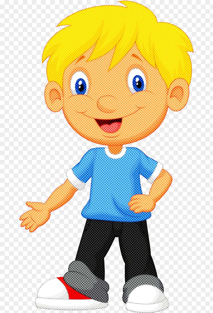 Cartoon Child Pleased Gesture PNG