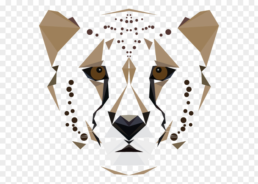 Cheetah Felidae Lion Geometry Illustration PNG