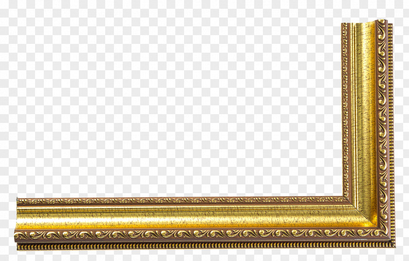 Line 01504 Picture Frames Brass Angle PNG