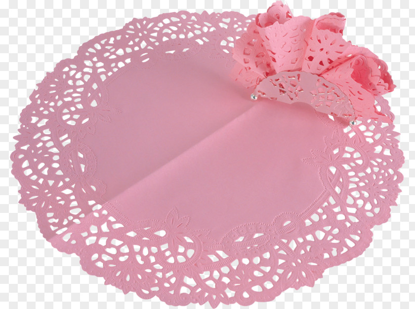 PINK LACE Doily Tablecloth Place Mats Pink PNG