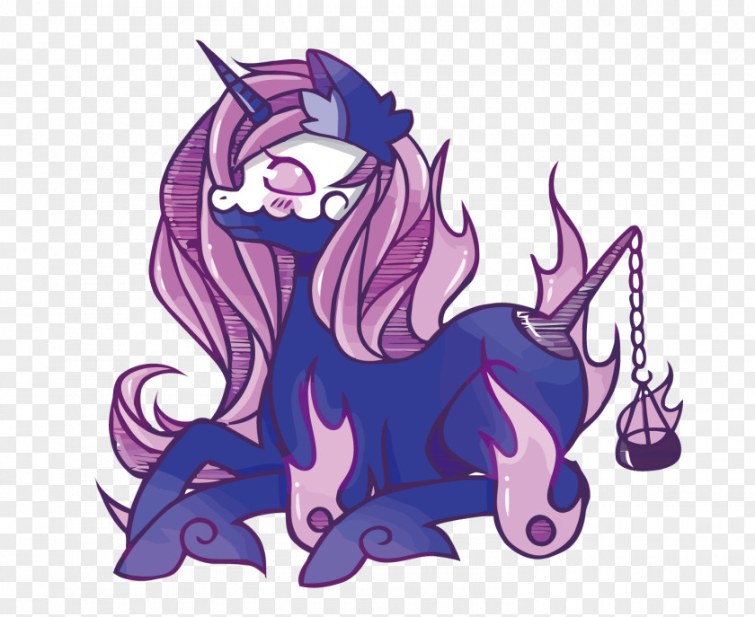 Vector Purple Unicorn Pony PNG