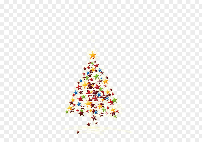 Star Christmas Tree Light Pine PNG