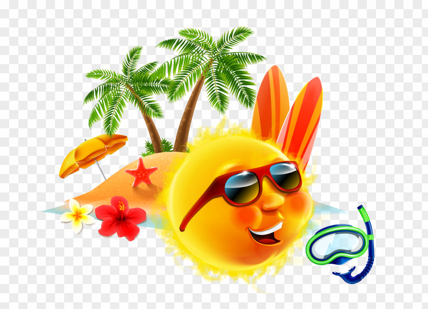 Beach Style Summer Vacation Holiday Illustration PNG