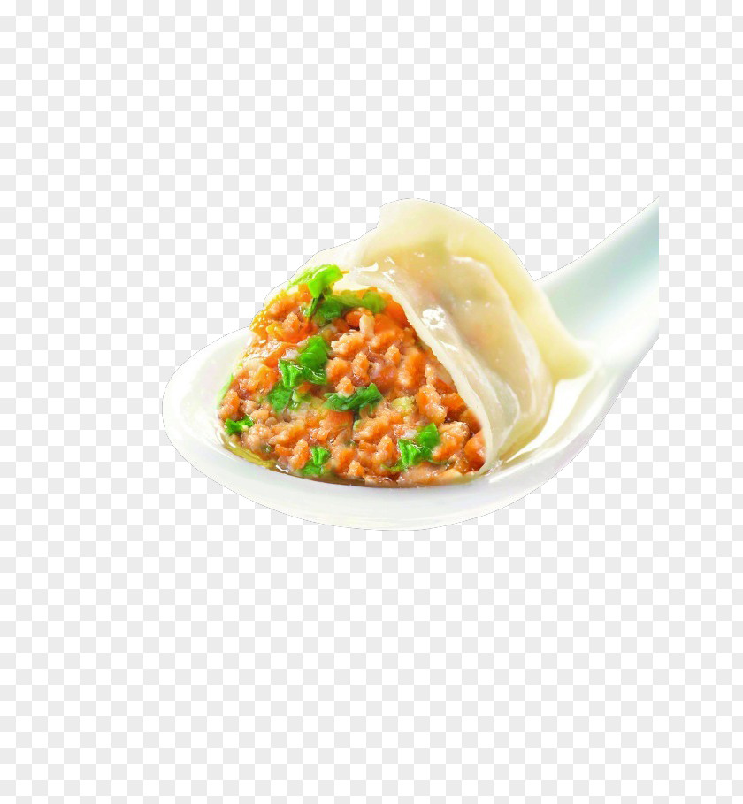 Spoon Above Dumplings Wonton Noodles Asian Cuisine Stuffing Ravioli PNG