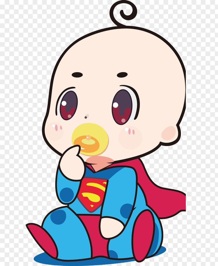 Cute Superman Clark Kent T-shirt Infant Cartoon Child PNG