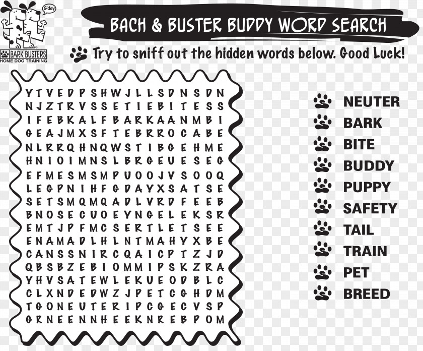 Dog Rescue Animal Group Word Search Puppy PNG