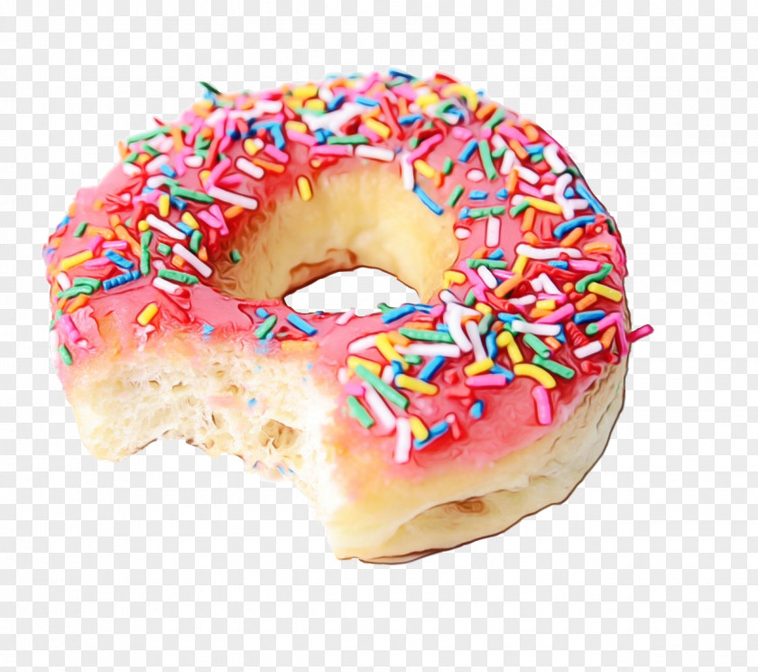 Donuts Food Bagel Pancake Sprinkles PNG
