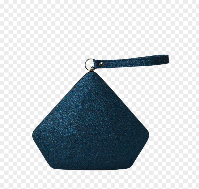 Geometric Blue Coin Purse Bag PNG