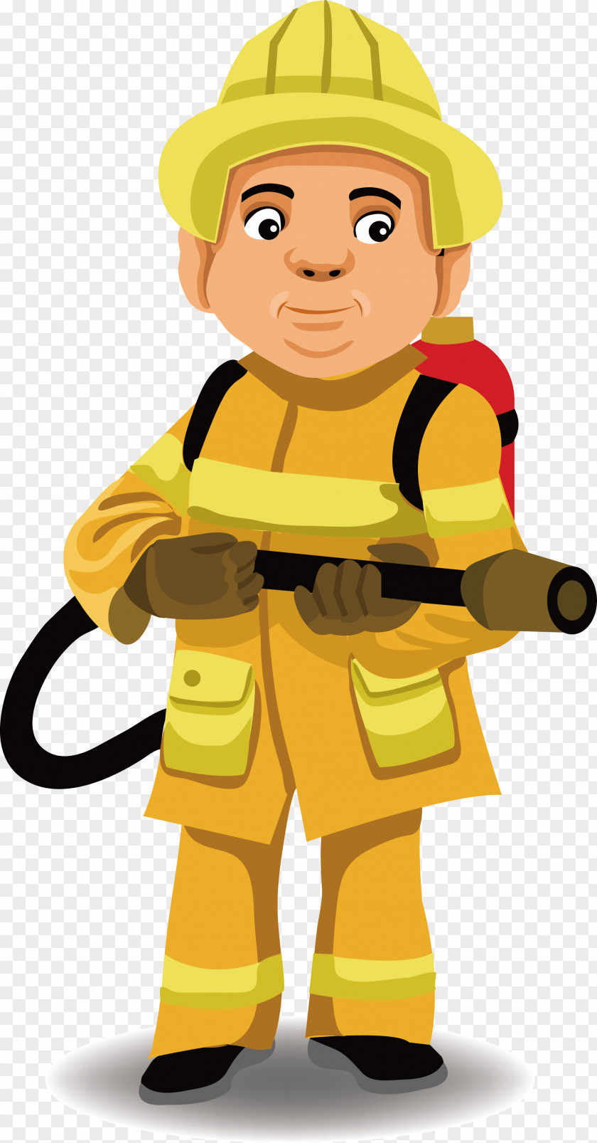 Vector Fire Brigade Police Officer Firefighter Firefighting Illustration PNG