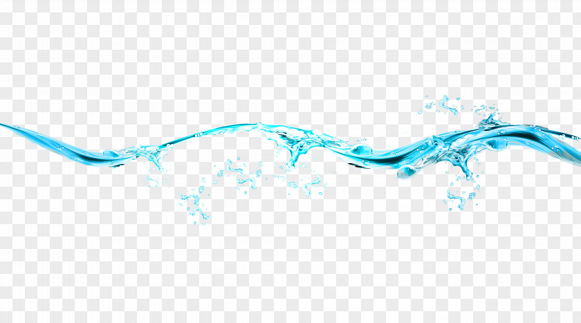 Blue Water Droplets Designer PNG