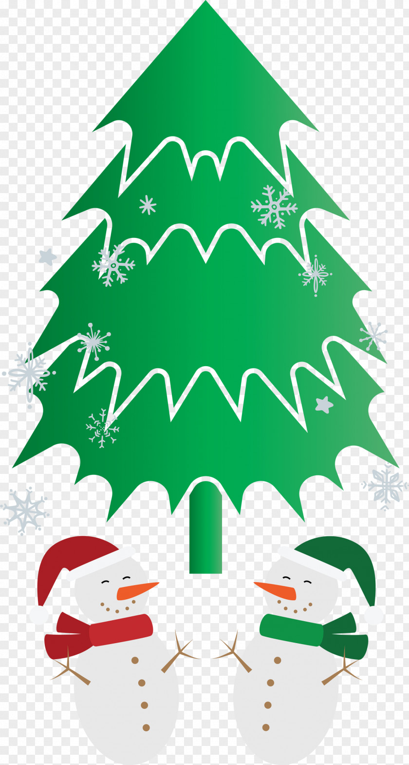 Christmas Tree Snowman PNG