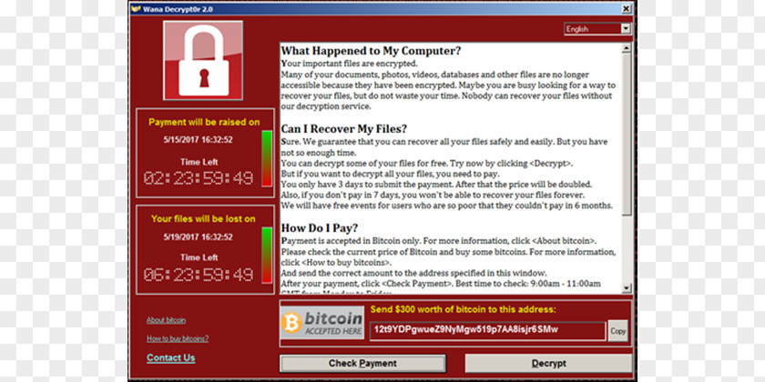 Cyber Attack WannaCry Ransomware Cyberattack Vulnerability Computer PNG