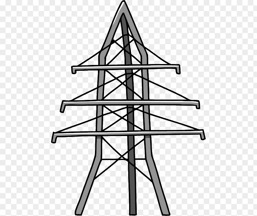 High Voltage Transmission Tower PNG