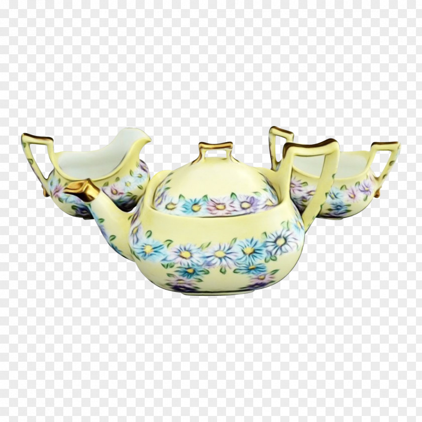 Lid Tea Set Teapot Kettle Porcelain Dishware Tableware PNG