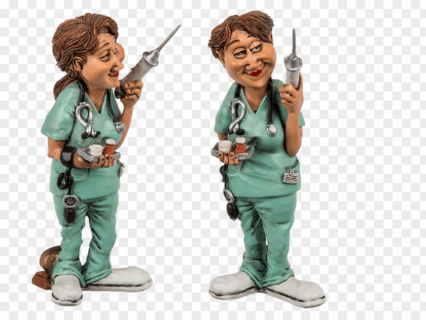 Polyresin Nurse Physician Figurine .de PNG