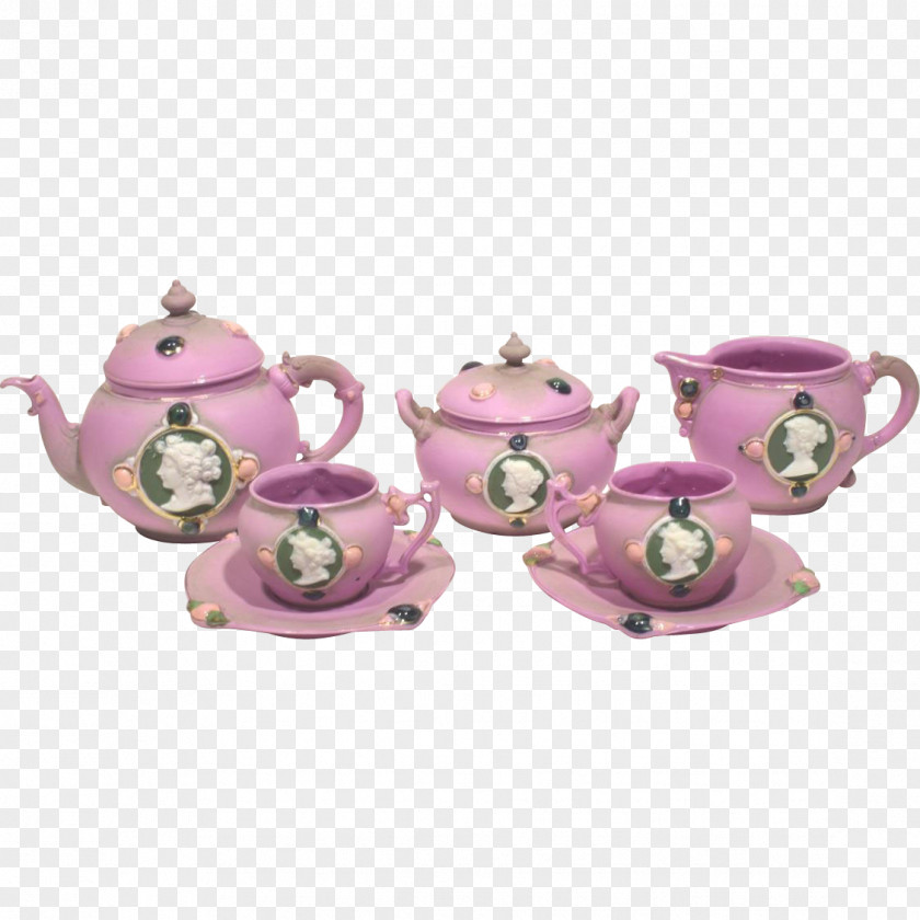 Tea Set Porcelain Coffee Cup Teapot PNG