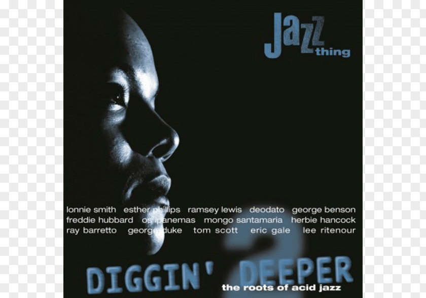 Compilation Album Diggin' Deeper, Vol. 2 Phonograph Record Poster The Roots Of Acid Jazz PNG