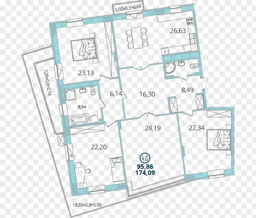 Design Paper Floor Plan Line PNG