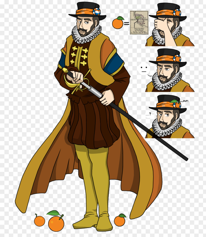 Spanish Nobleman Costume Design Headgear Clip Art PNG
