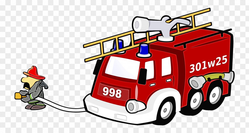 Tow Truck Driver Firefighter Cartoon PNG