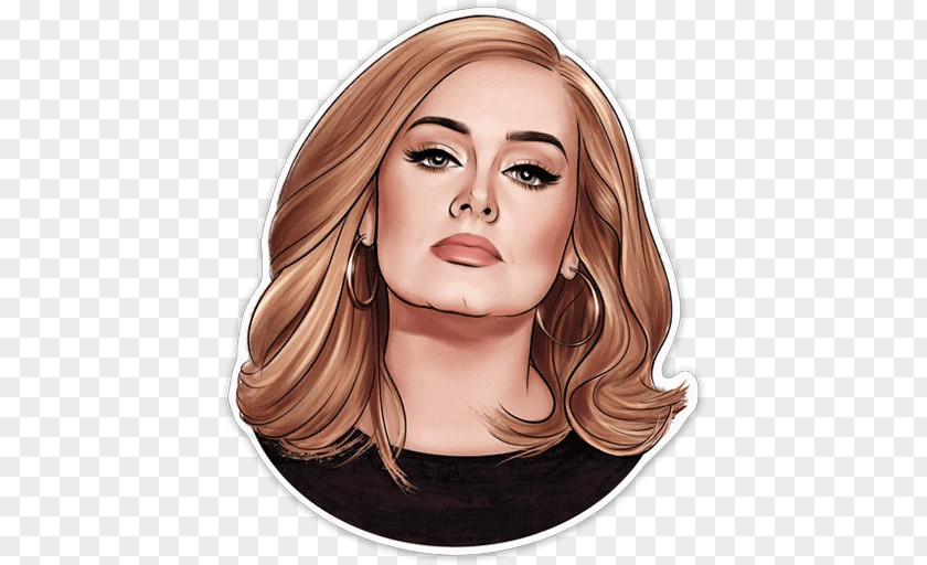 Adele Singer Telegram Sticker Eyebrow PNG Eyebrow, adele clipart PNG