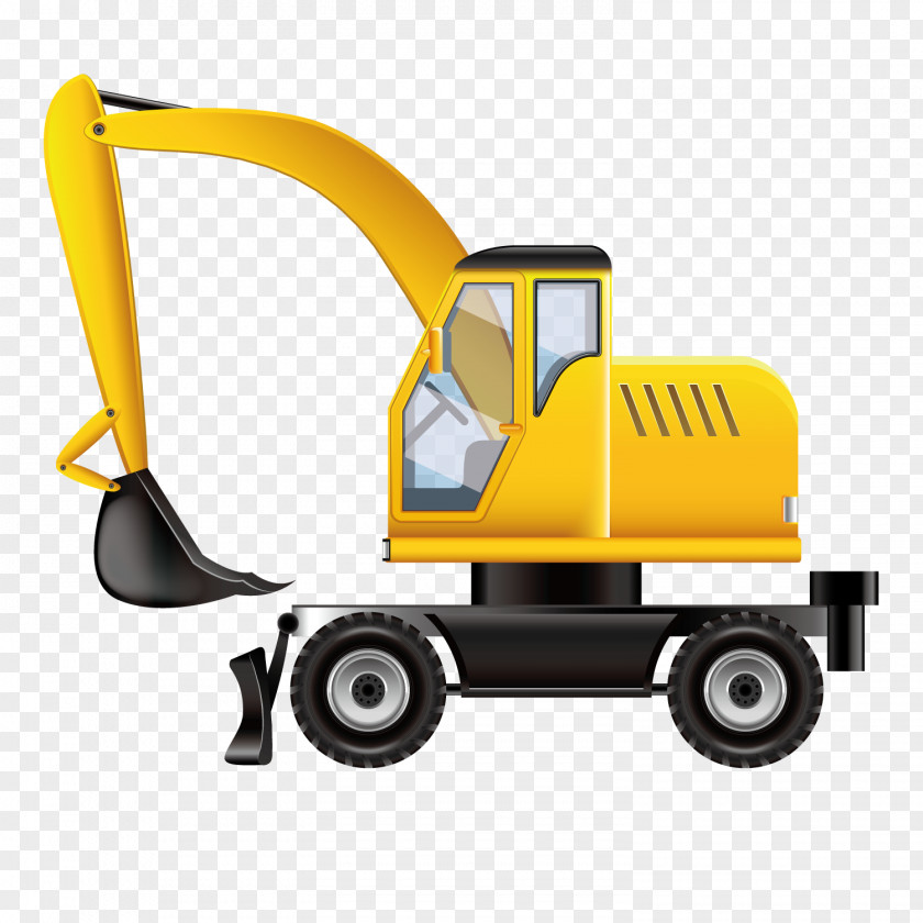 Exquisite Excavator Stock Illustration Photorealism PNG