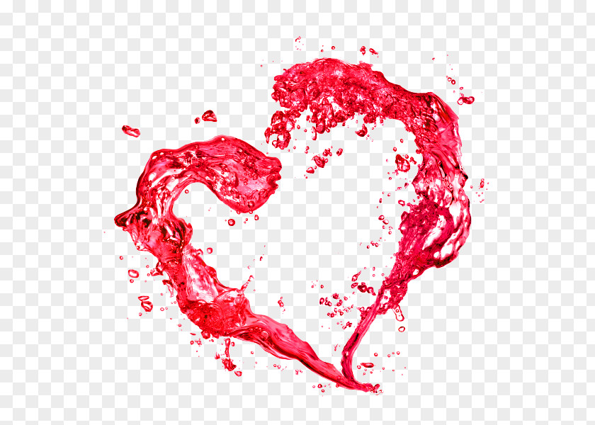 Red Heart-shaped Water PNG