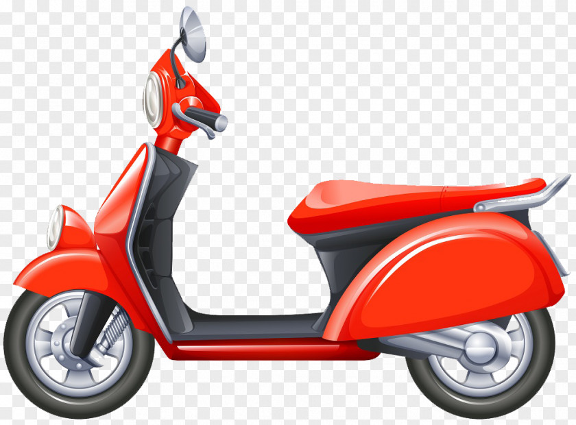 Vespa Moped Land Vehicle Scooter Red Riding Toy PNG