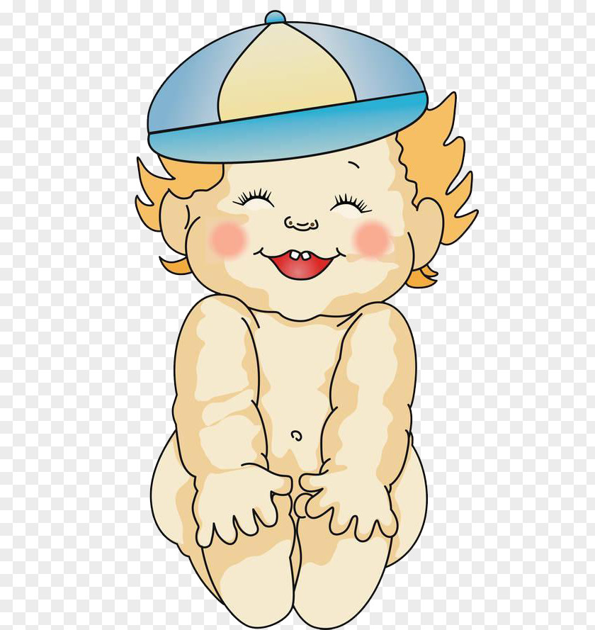 Blue Hat Baby Laugh Infant Laughter Child Illustration PNG