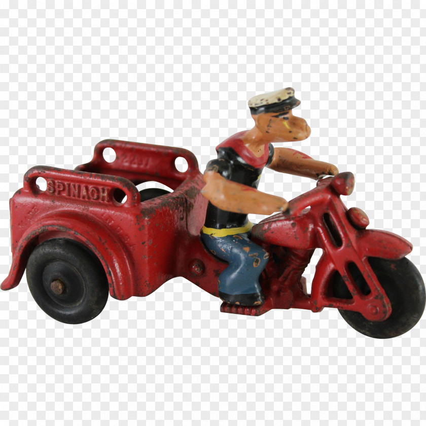 Popeye Spinach Figurine Motor Vehicle Hubley Manufacturing Company PNG