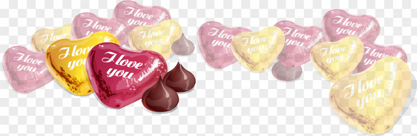Vector Hand-painted Love Chocolate Snack PNG
