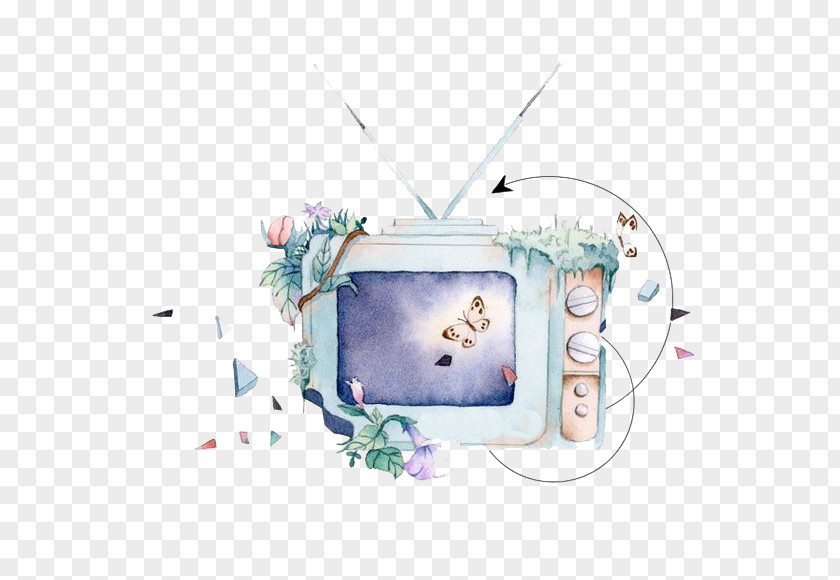 Watercolor TV Set How To Paint With Watercolors Painting Television PNG