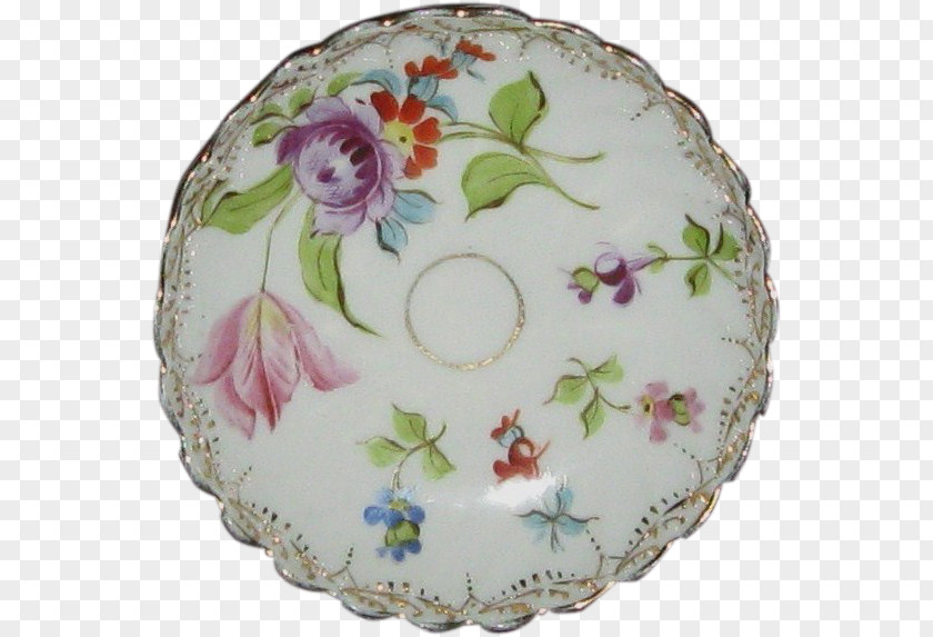 Plate Porcelain Flower Garden Tableware PNG