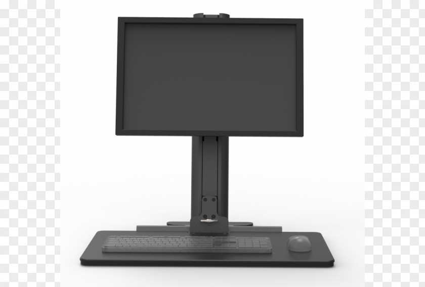 Sitting At Desk Computer Monitors Sit-stand Electronic Visual Display Keyboard Hardware PNG