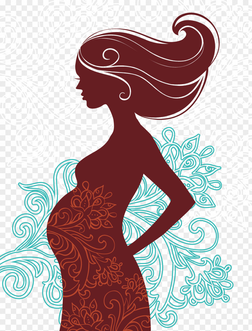 Pregnant Women Illustration Pregnancy Poster Woman PNG