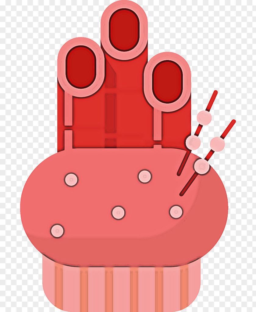 Thumb Finger Pink Cartoon Cake Hand PNG