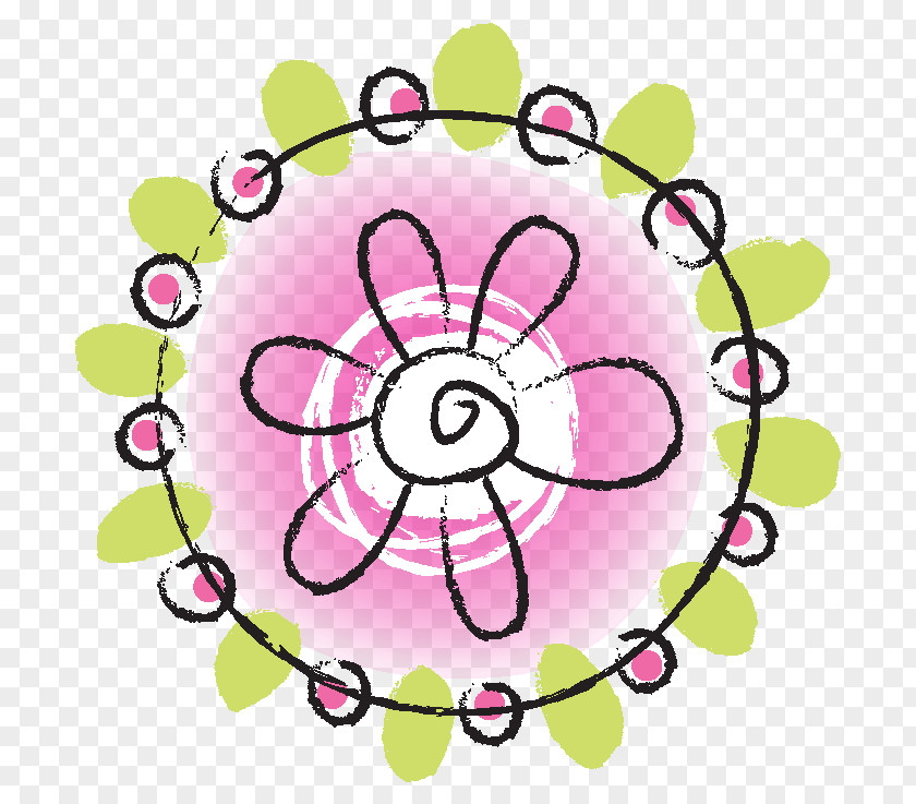 14 Feb Circle Point Floral Design Pattern PNG