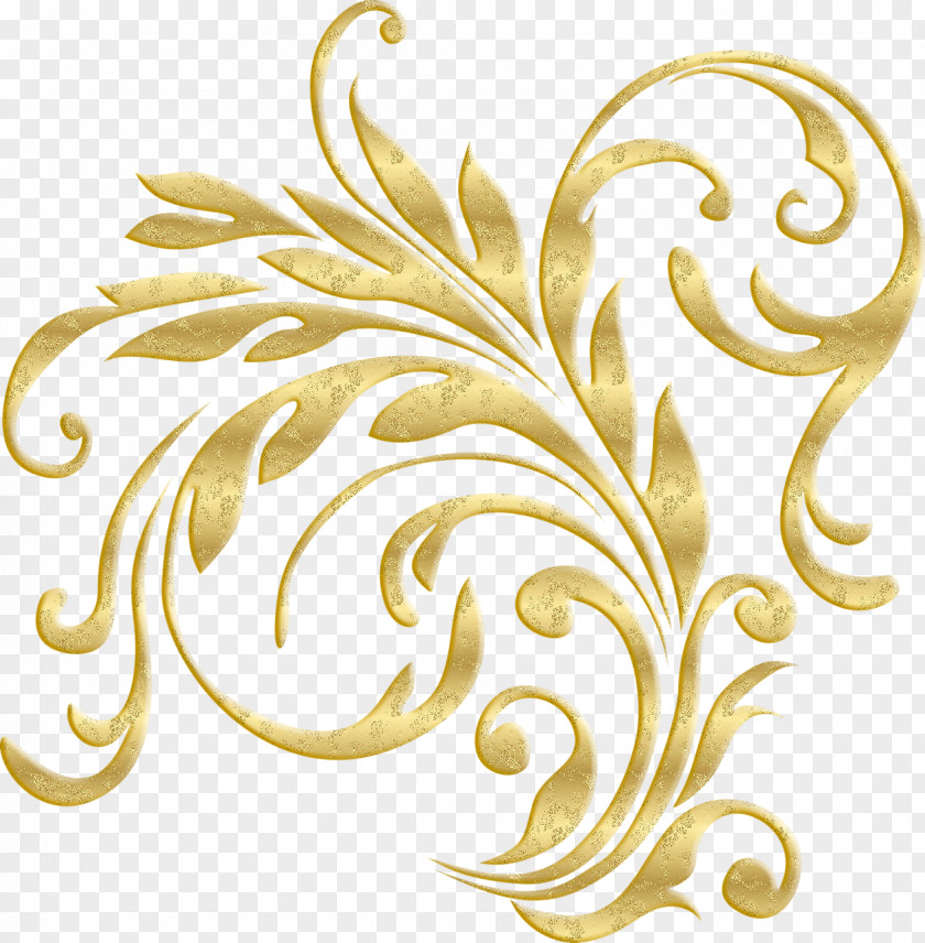 Gold Plant Pattern Borders And Frames Graphic Design Clip Art PNG