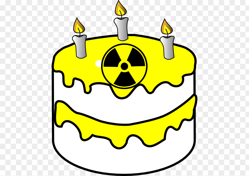 Golden Cake Smiley Radioactive Decay Text Messaging Clip Art PNG