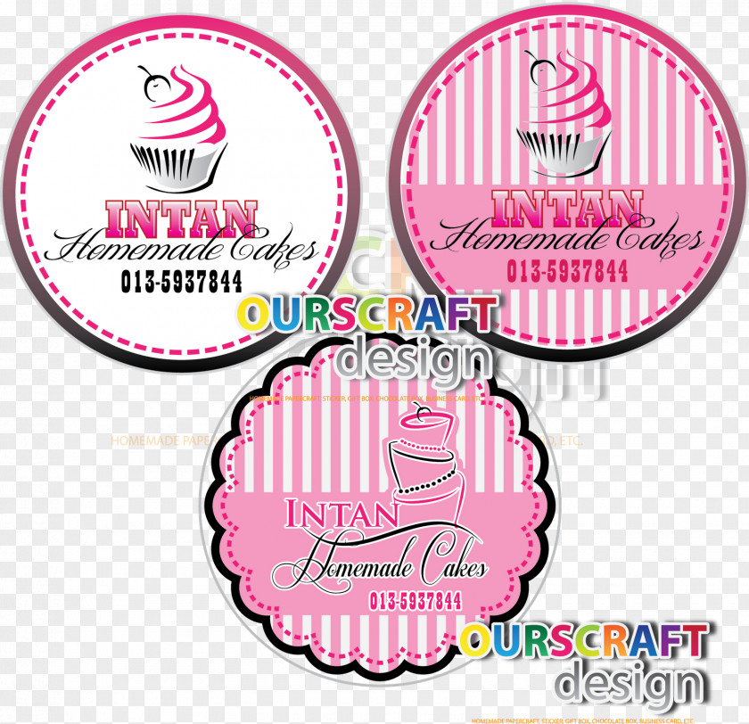 Biskut Label Sticker Cake Logo Party Supply PNG